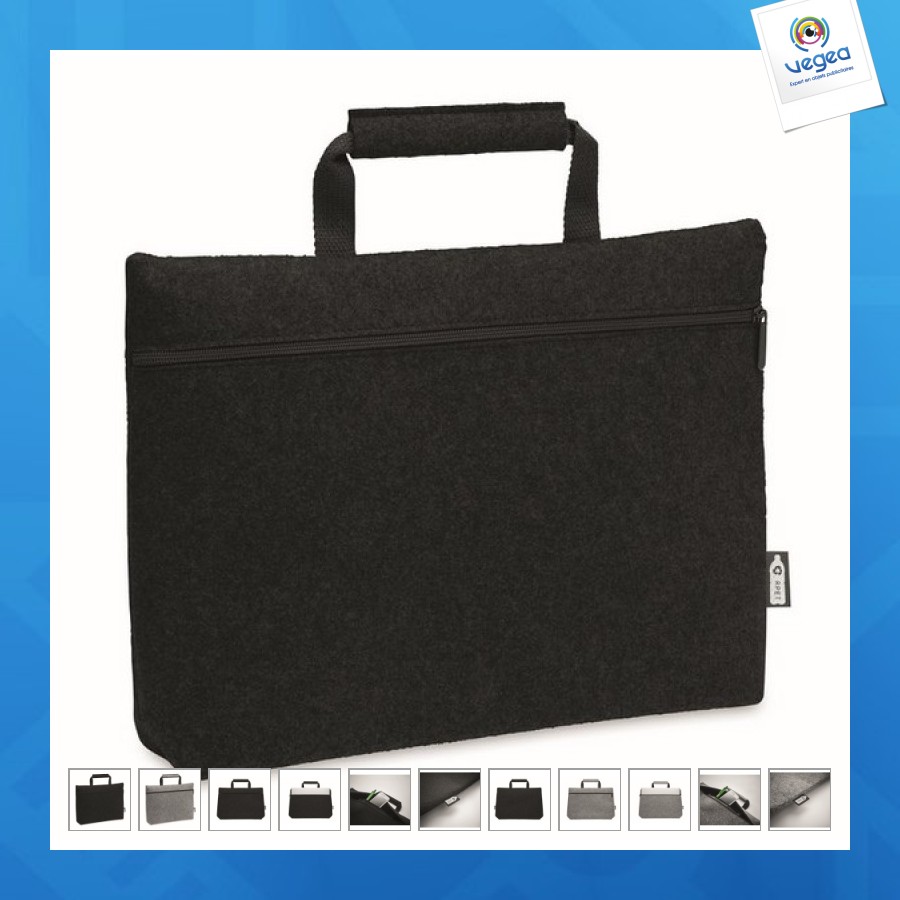 Tapla rpet felt zippered laptop bag