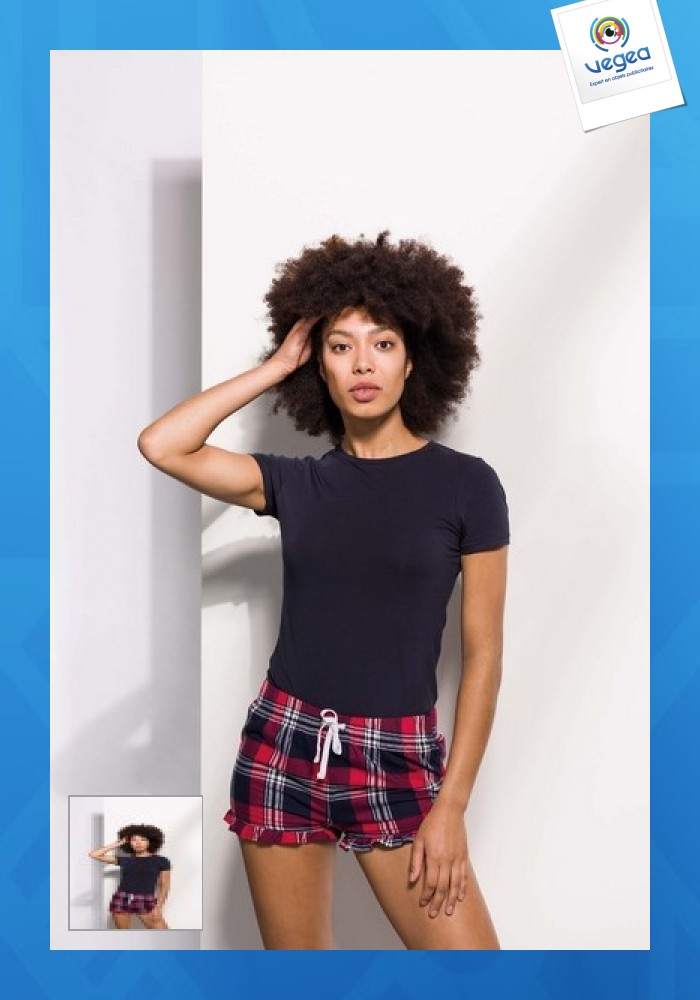 Tartan-shorts für frauen - skinni fit