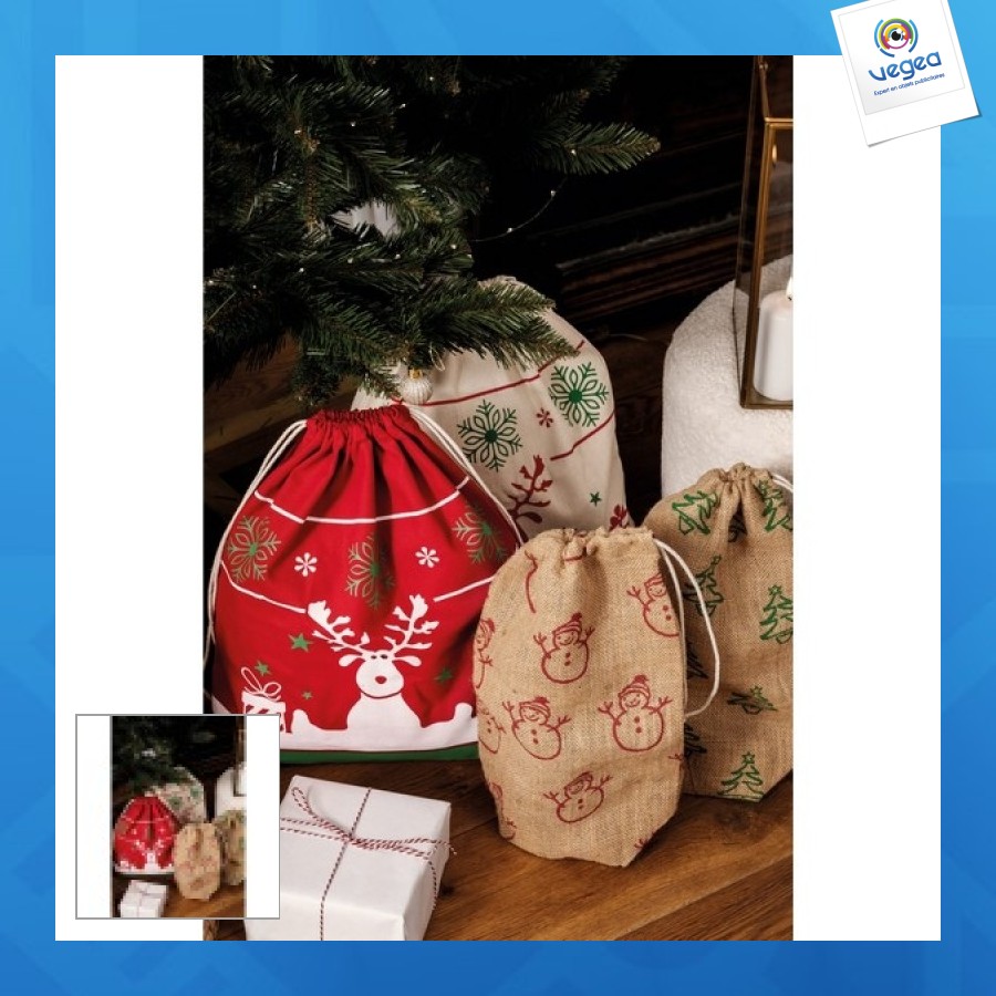 Tasche mit kordel weihnachtsmotive