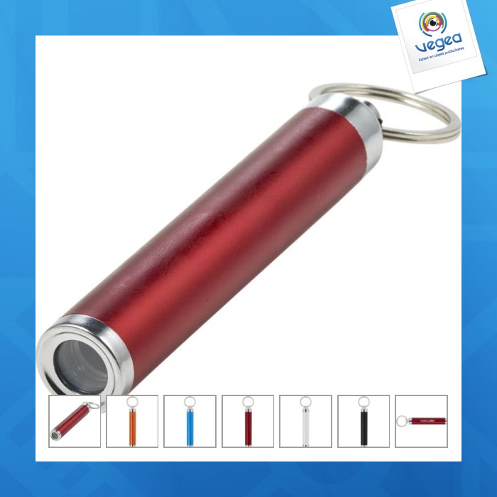 Taschenlampen-schlüsselanhänger mit beleuchtetem logo