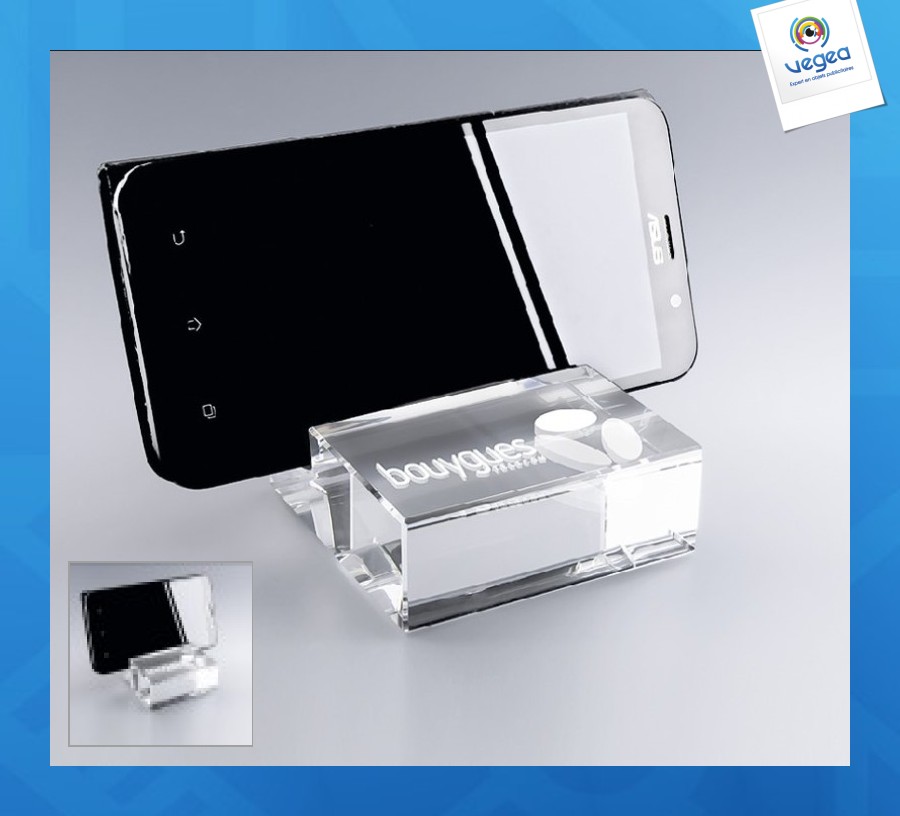 Telefonhalter aus glas