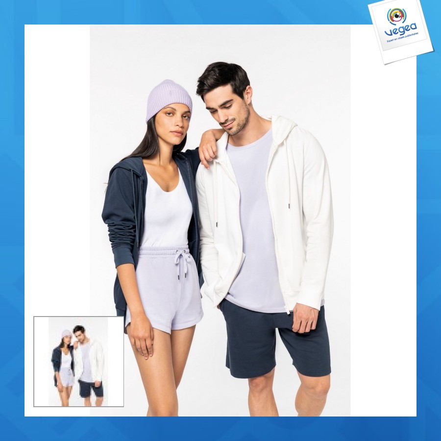 Terry280 unisex kapuzenpullover mit reißverschluss