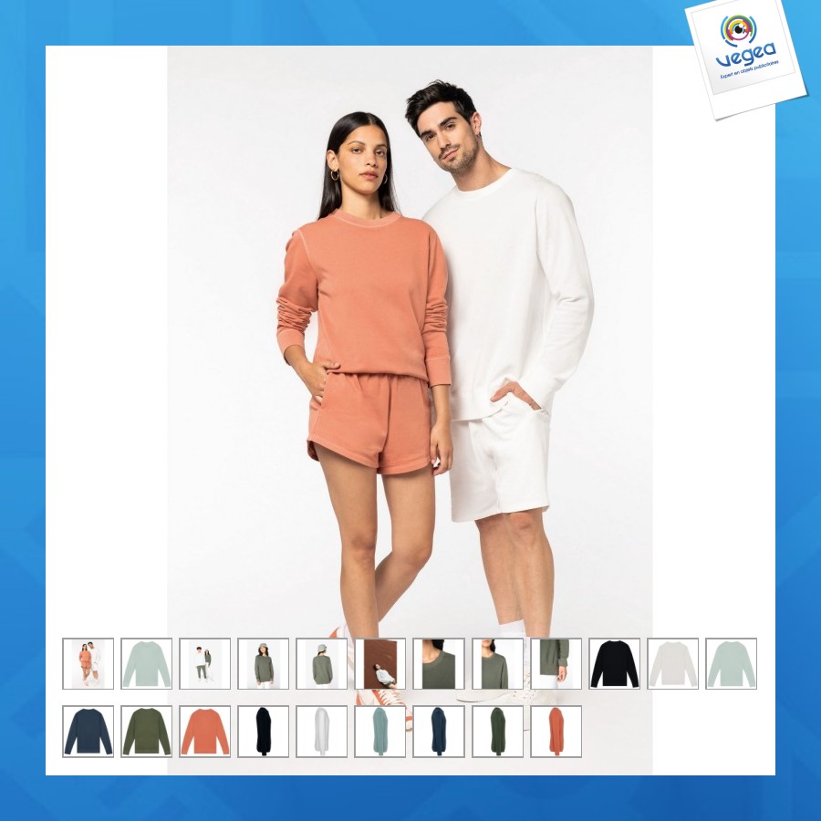 Terry280 unisex sweatshirt mit rundhalsausschnitt