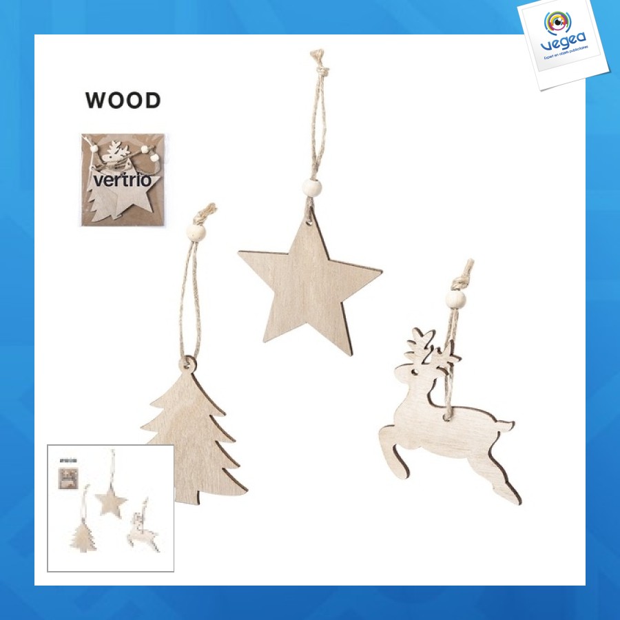 Tilmex - nature line 3er-set weihnachtsfiguren zum aufhängen