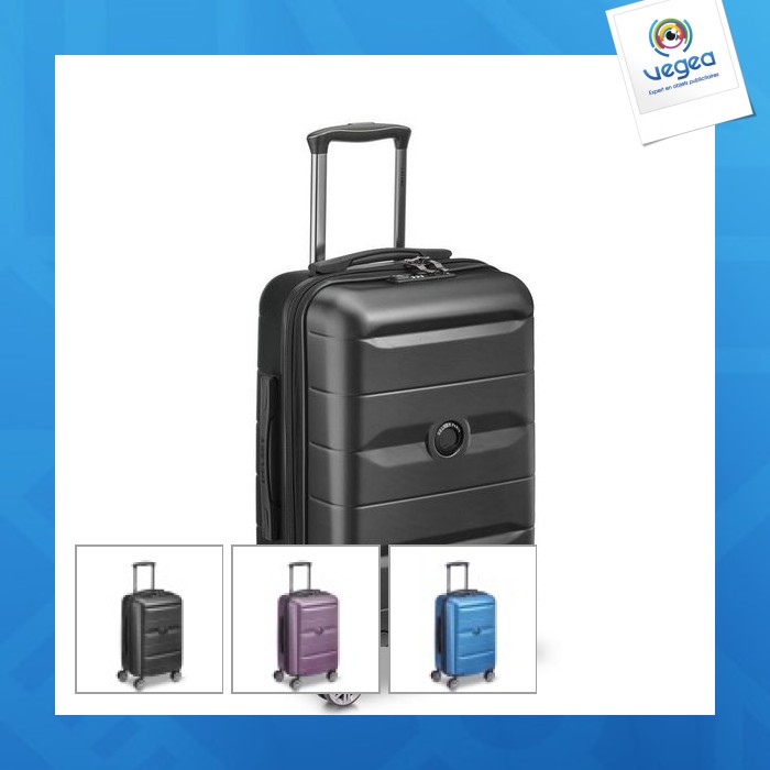 Trolley-koffer mit 4 doppelrollen 55 cm - comete +