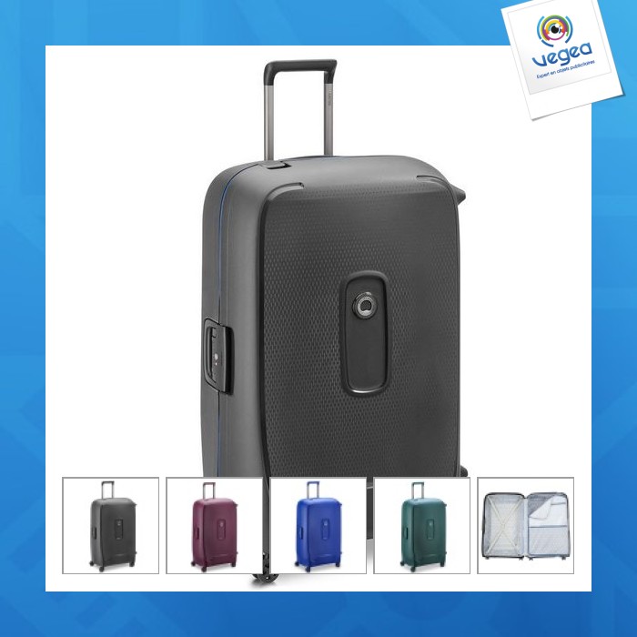 Trolley-koffer mit 4 doppelrollen 82 cm - moncey