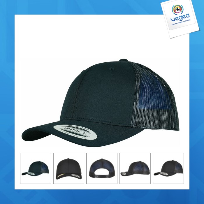 Trucker recycled polyester fabric cap - mütze im trucker-stil aus recyceltem polyester