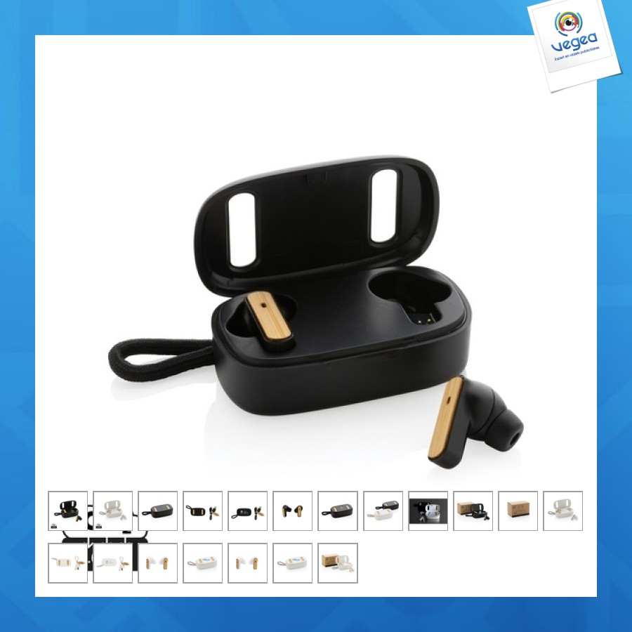 Tws-kopfhörer aus recyceltem rcs-kunststoff und fsc®-bambus Tws-kopfhörer aus recyceltem rcs-kunststoff und fsc®-bambus