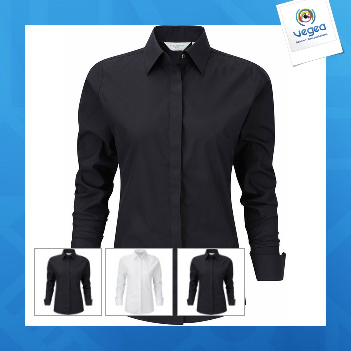 Ultimate stretch - russell collection langarmshirt für damen