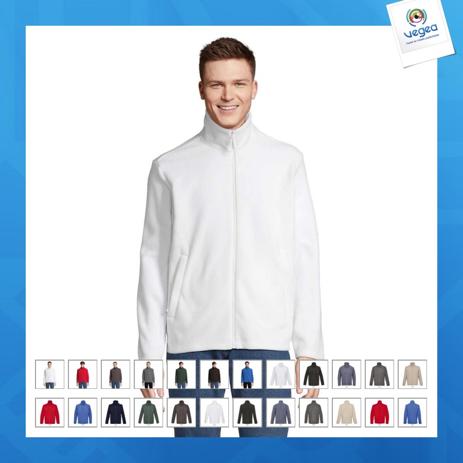 Unisex mikrofleece-jacke mit reißverschluss - nitro