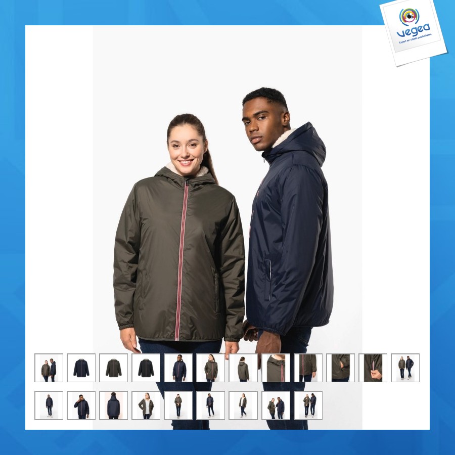 Veste doublée sherpa unisexe