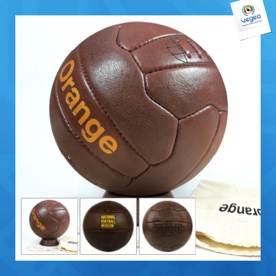 Vintage-fussball l aus leder