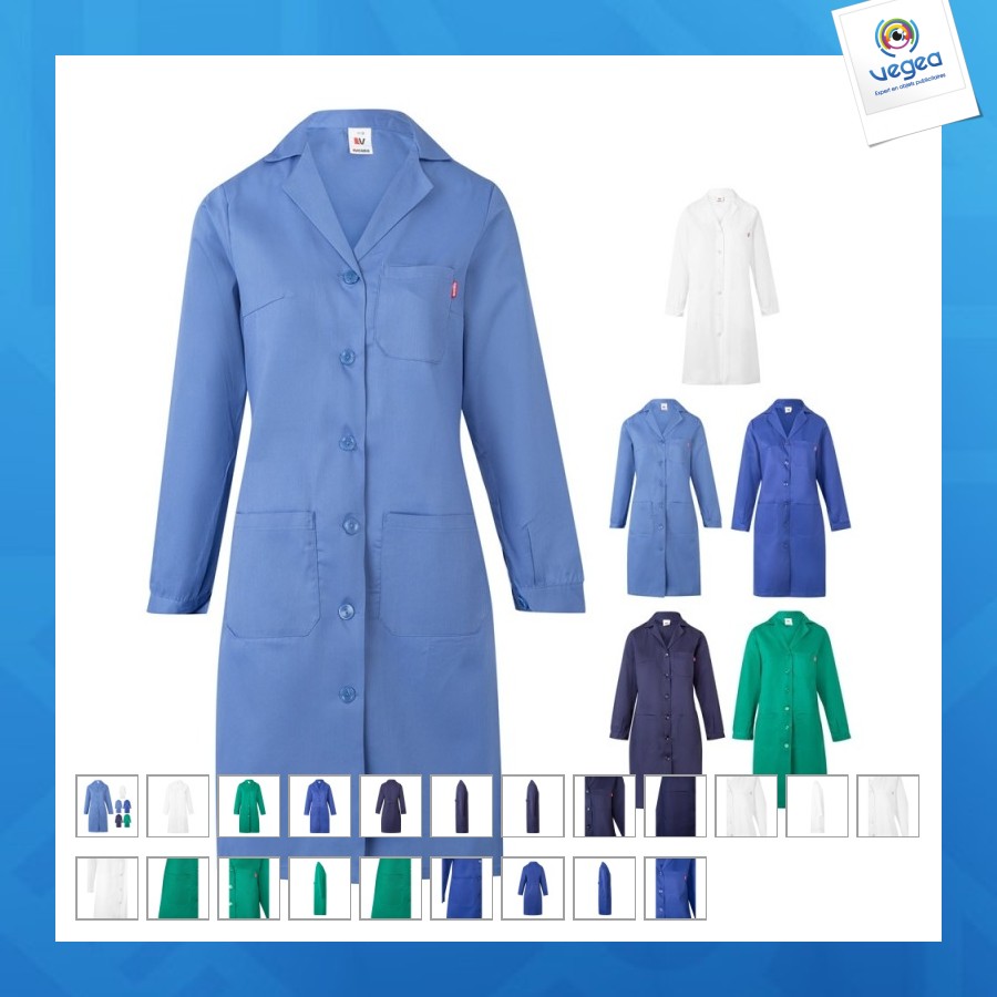 Vl rama. 175g/m² langärmelige twill-bluse aus 35% baumwolltwill und 65% polyester.