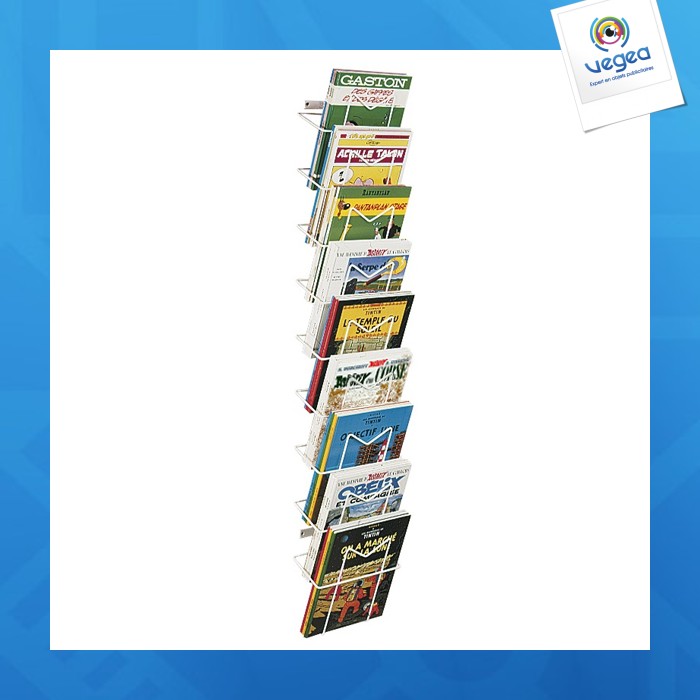 Wanddisplay 9 fächer a4 - breite 24 cm weiß