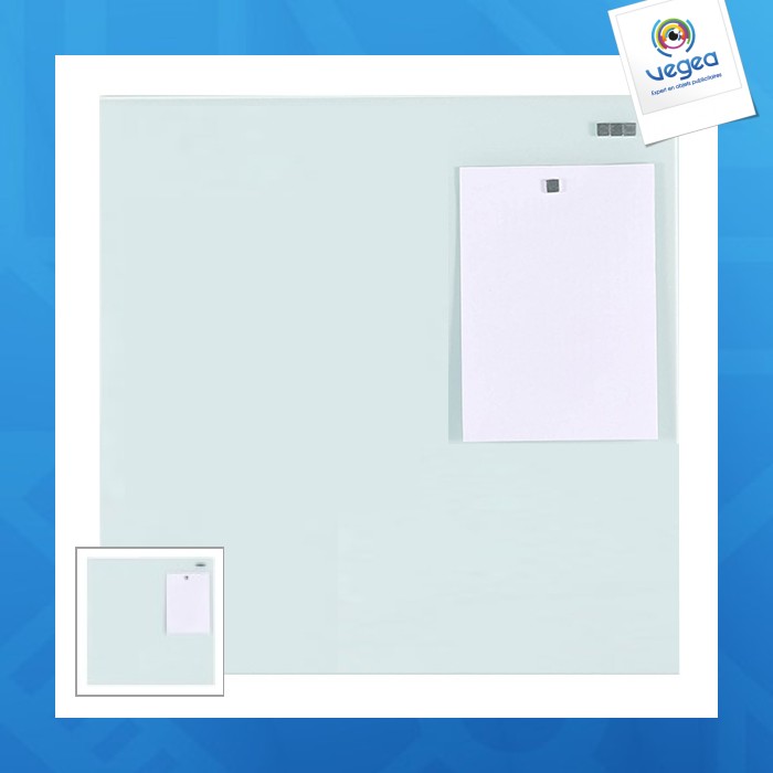 Wandtafel plakat-schreiben glas magnet 40x60cm weiß