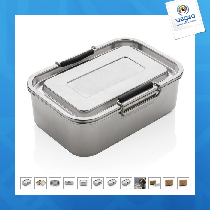 Wasserdichte lunchbox aus recyceltem edelstahl rcs