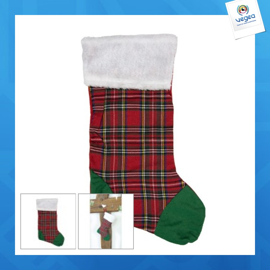 Weihnachtssocke tartan 42cm