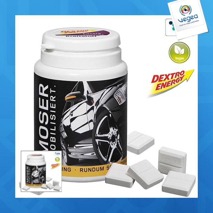 Werbedose mit dextro energy