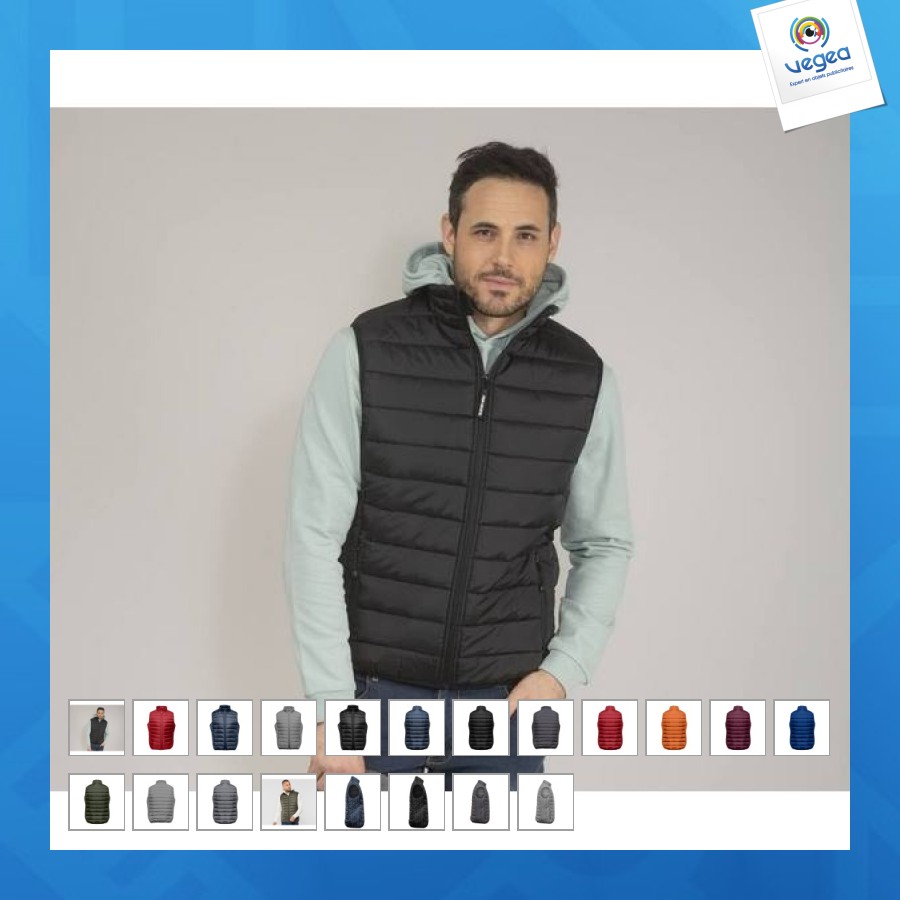 Weste für herren aus recyceltem polyester