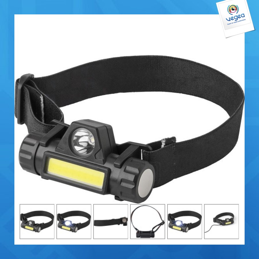Wiederaufladbare stirnlampe aus abs