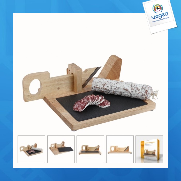 Wurstguillotine mit schieferplatte