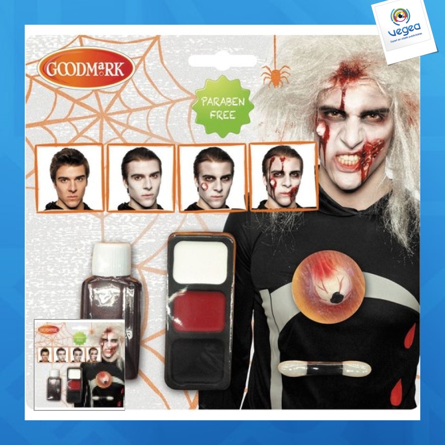 Zombie-schminkset mann