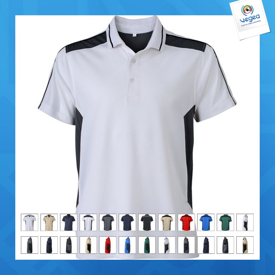 Zweifarbiges poloshirt für arbeitskleidung