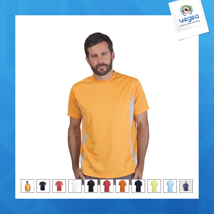 Zweifarbiges sport-t-shirt